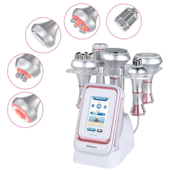 SQ176B Pro – 5-i-1 enhet med 80K kavitation, RF, vakuummassage och kylhuvud