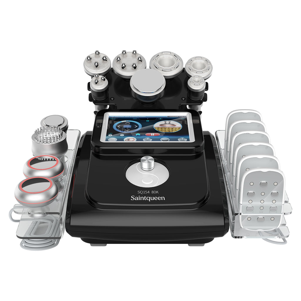 SQ154D Max – 11-i-1 enhet med 80K kavitation, RF, vakuum och laser-EMS-plattor