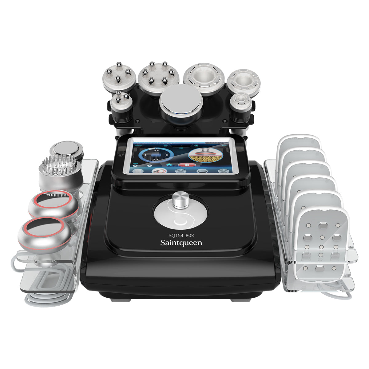 SQ154D Max – 11-i-1 enhet med 80K kavitation, RF, vakuum och laser-EMS-plattor