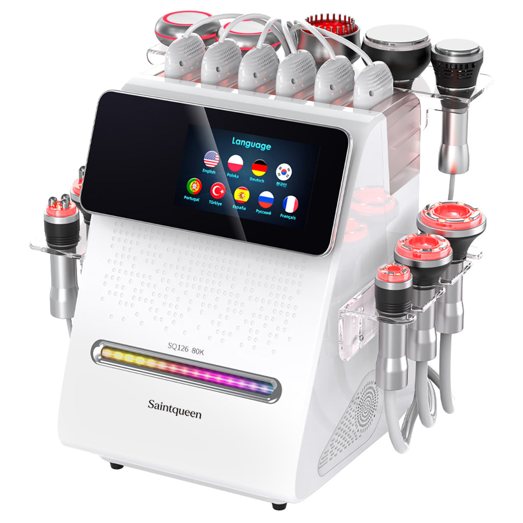 SQ126B Max – 11-i-1 enhet med 80K kavitation, RF, vakuum, laser, EMS och BIO-LED