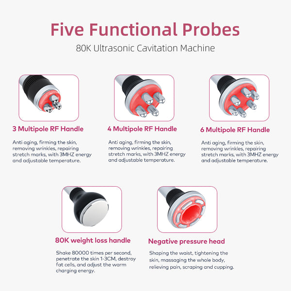 SQ149 Pro – 5-i-1 enhet med 80K kavitation, RF och vakuummassage