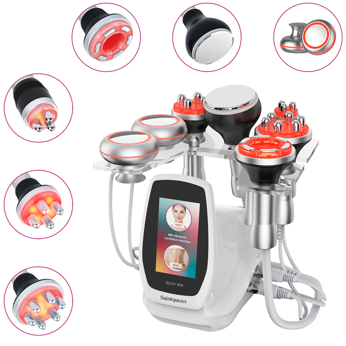 SQ149 Pro – 6-i-1 enhet med 80K kavitation, RF, vakuummassage och EMS