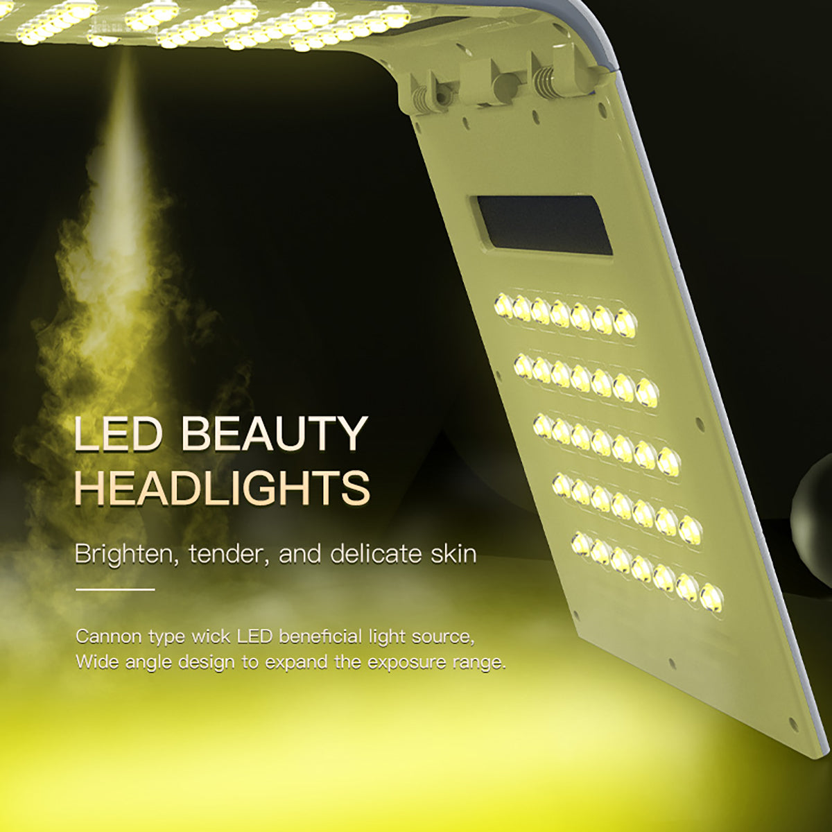 SQ125 – vikbar LED-ljusenhet med 117 dioder, sju färger, nanomist och värme