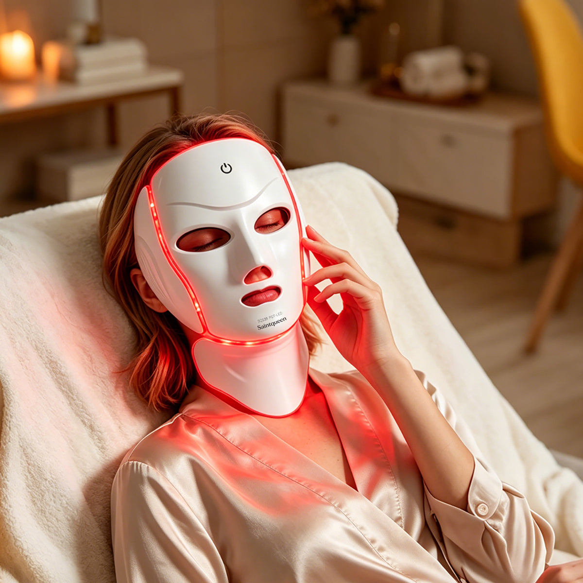 SQ139 – LED-ansiktsmask med 119 dioder, sju färger och mikroström Sekundär produktbild