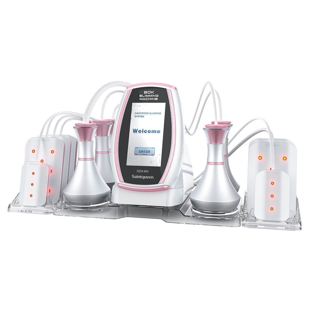 SQ54 Pro – 6-i-1 enhet med 80K kavitation, RF, laser och vakuummassage