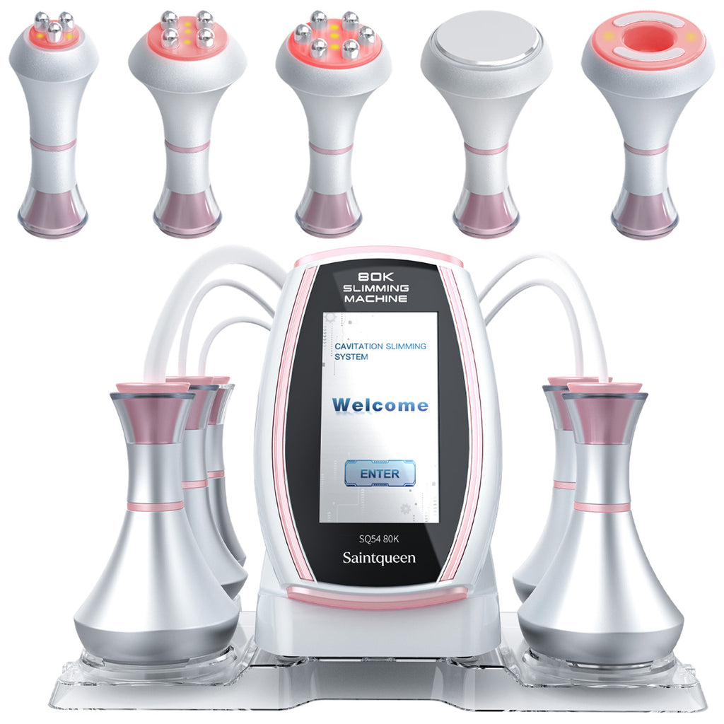 SQ54 Pro – 5-i-1 enhet med 80K kavitation, multipolär RF och vakuummassage