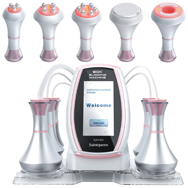 SQ54 Pro – 5-i-1 enhet med 80K kavitation, multipolär RF och vakuummassage