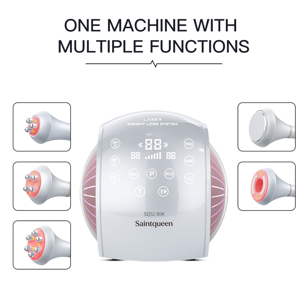 SQ52 Pro – 5-i-1 enhet med 80K kavitation, RF och vakuummassage