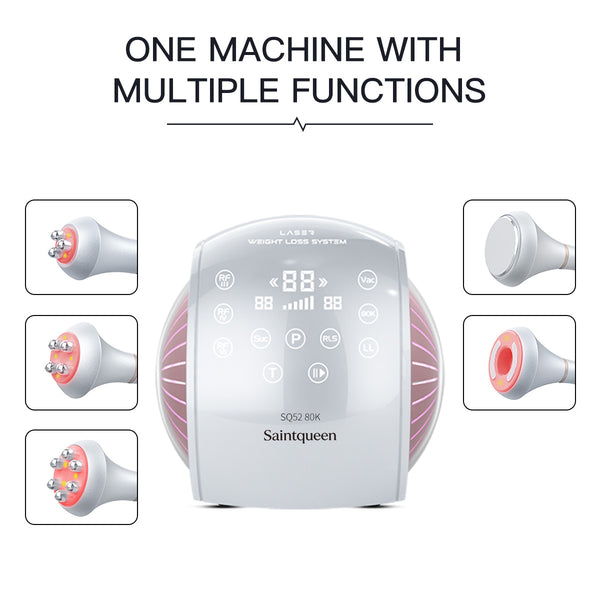SQ52 Pro – 5-i-1 enhet med 80K kavitation, RF och vakuummassage