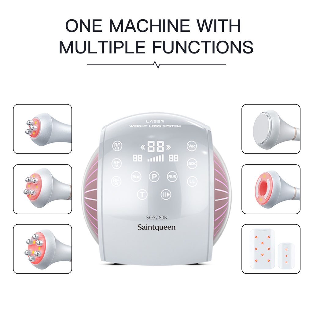 SQ52 Pro – 6-i-1 enhet med 80K kavitation, RF, vakuum och laser