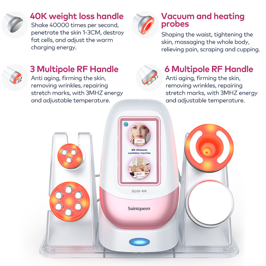 SQ169 Basic – 4-i-1 enhet med 40K kavitation, RF och vakuummassage
