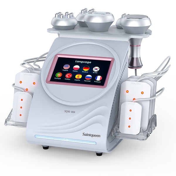 SQ90C Pro – 6-i-1 enhet med 80K kavitation, RF, vakuummassage och laser