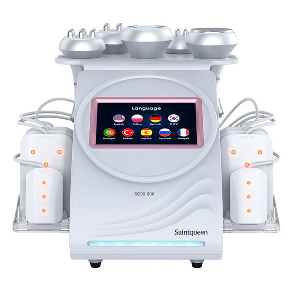 SQ90C Pro – 6-i-1 enhet med 80K kavitation, RF, vakuummassage och laser