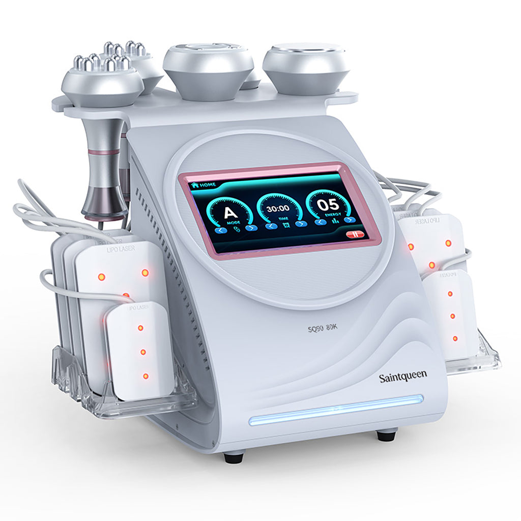 SQ90C Pro – 6-i-1 enhet med 80K kavitation, RF, vakuummassage och laser