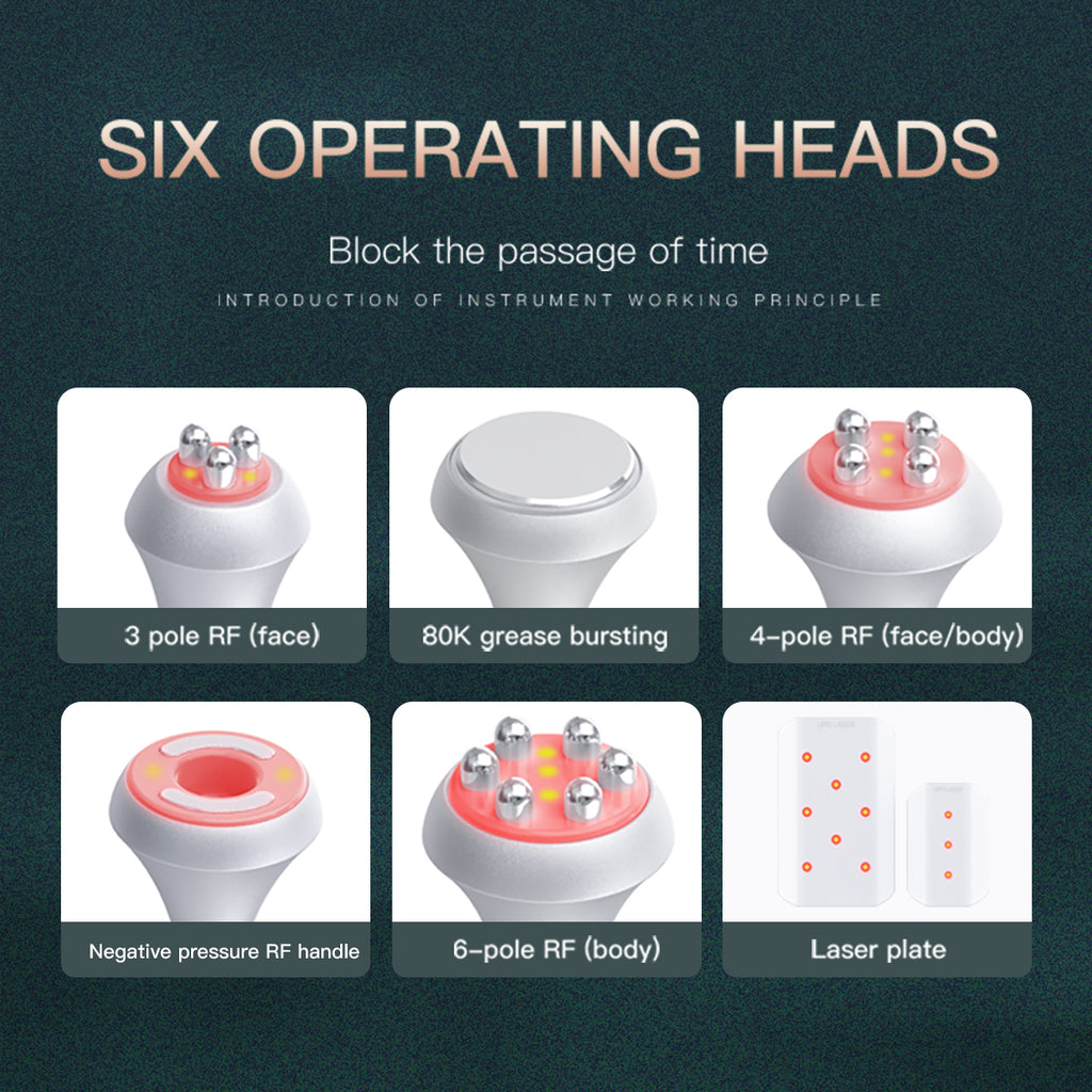 SQ90C Pro – 6-i-1 enhet med 80K kavitation, RF, vakuummassage och laser
