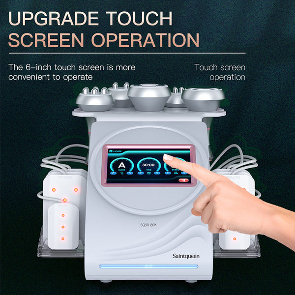 SQ90C Pro – 6-i-1 enhet med 80K kavitation, RF, vakuummassage och laser