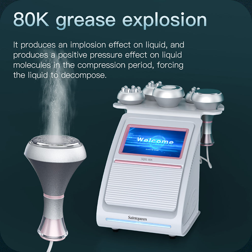 SQ92A Pro – 5-i-1 enhet med 80K ultraljudskavitation, RF och vakuummassage