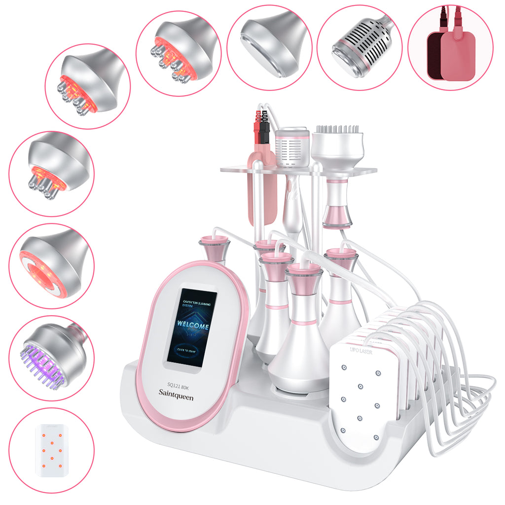 SQ121C Plus – 9-i-1 enhet med 80K kavitation, laser, RF, vakuum och BIO-LED