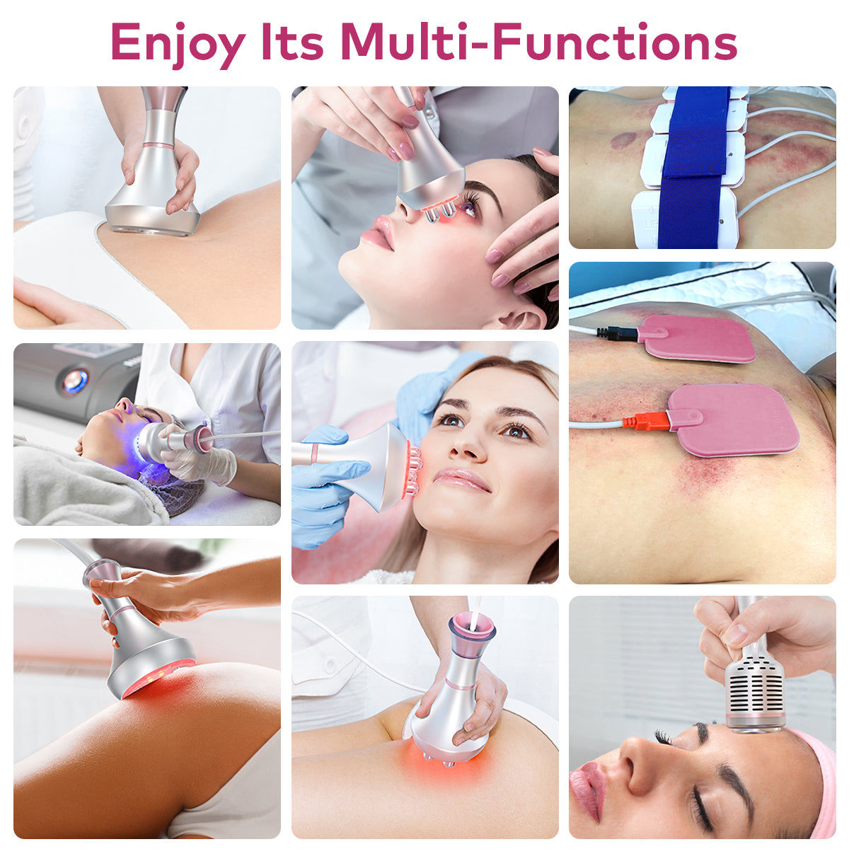 SQ121C Plus – 9-i-1 enhet med 80K kavitation, laser, RF, vakuum och BIO-LED