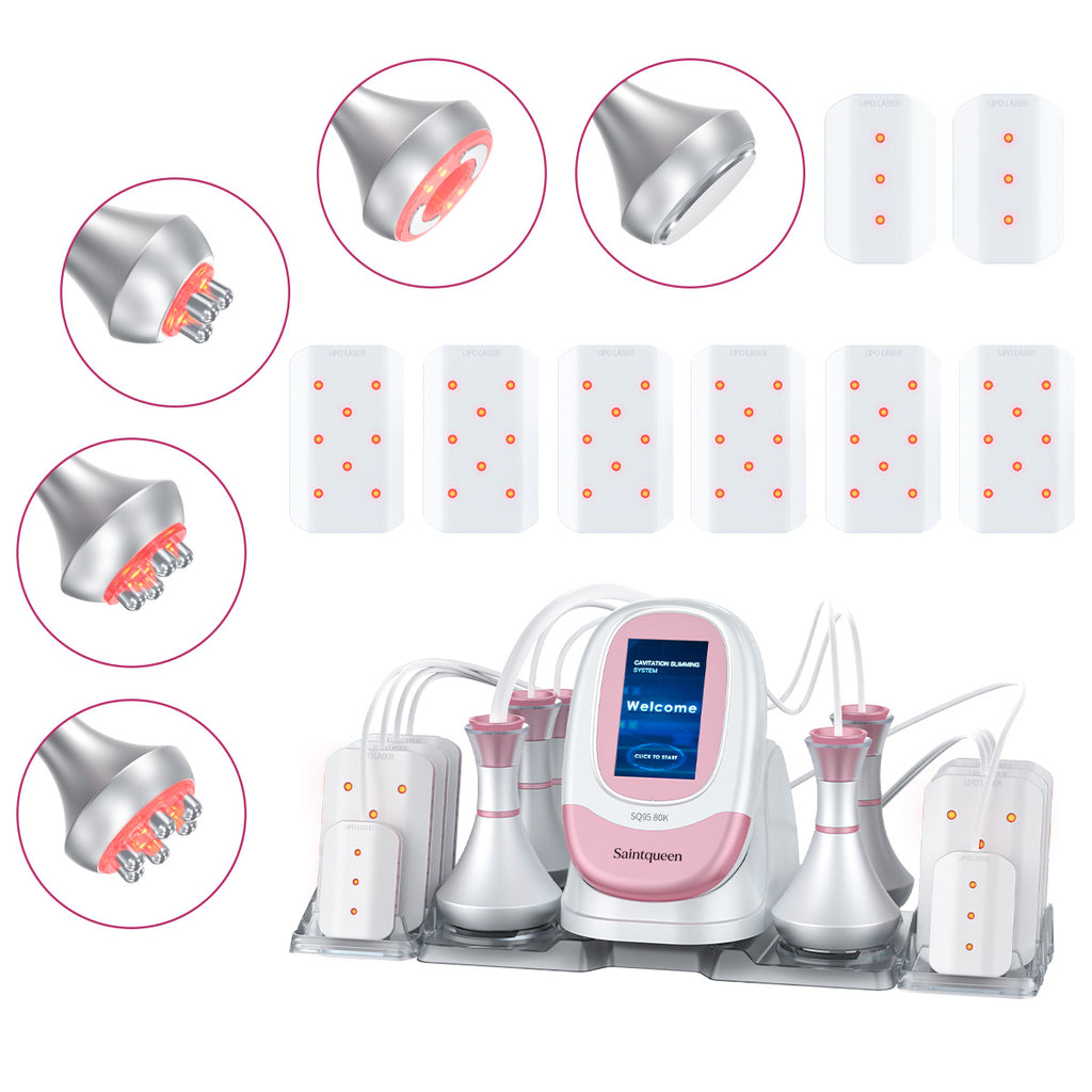 SQ95C Pro – 6-i-1 enhet med 80K kavitation, RF, vakuum och laser