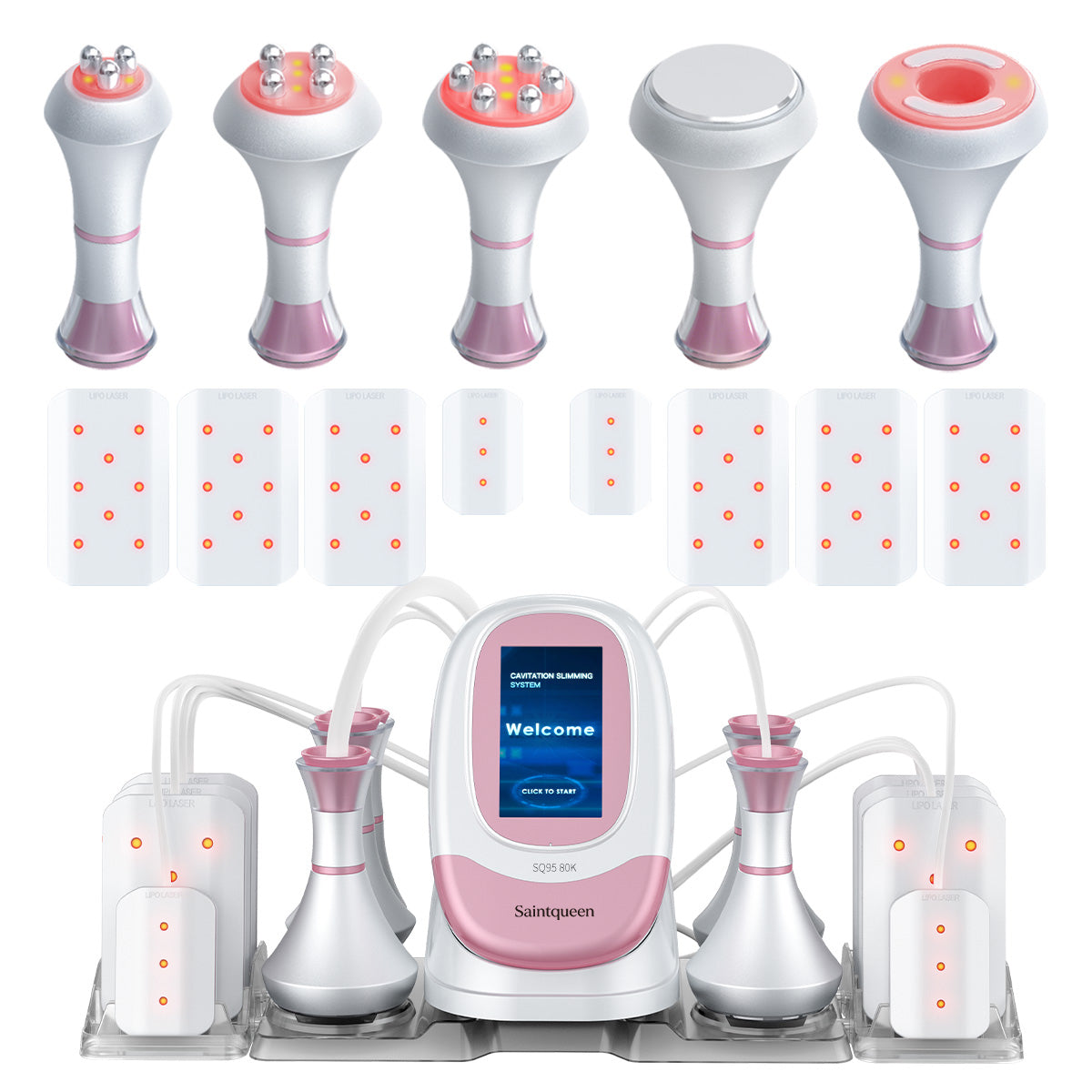 SQ95C Pro – 6-i-1 enhet med 80K kavitation, RF, vakuum och laser