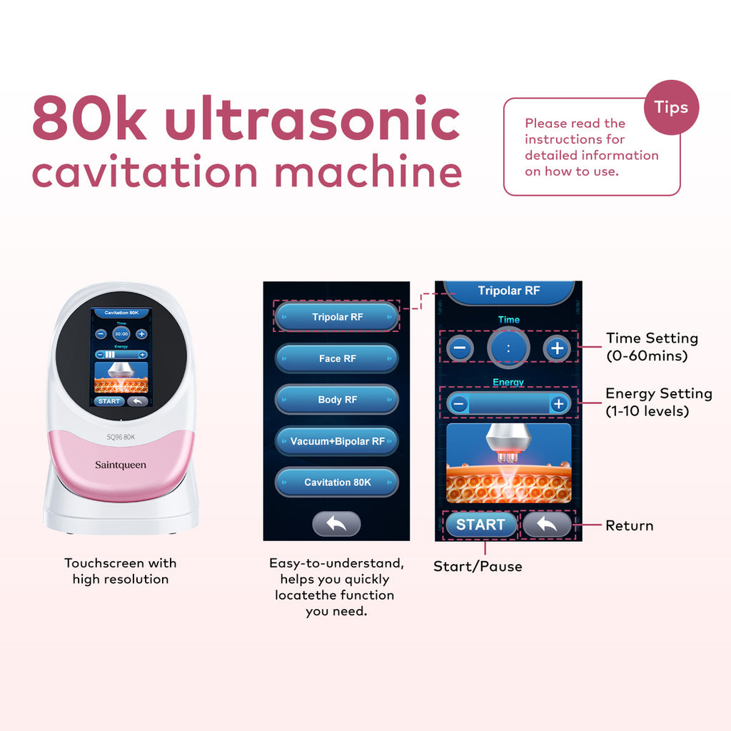 SQ96 Pro 5-i-1-apparat med 80K-kavitation och RF