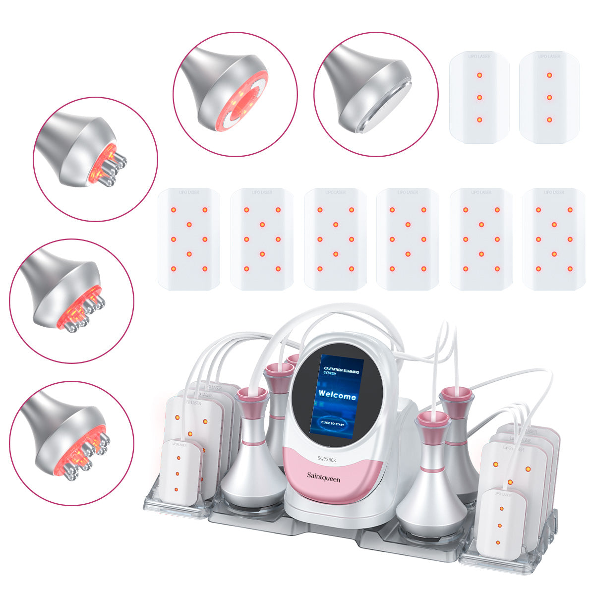 SQ96 Pro 6-i-1-kavitationsapparat med 80K och laserplattor