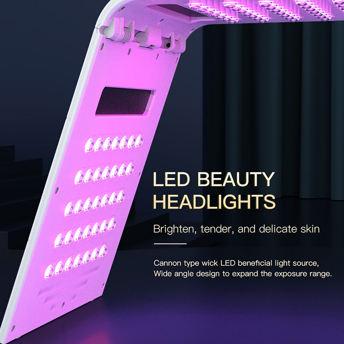 SQ130 – vikbar LED-ljusenhet med 119 dioder, sju färger och värmekompress