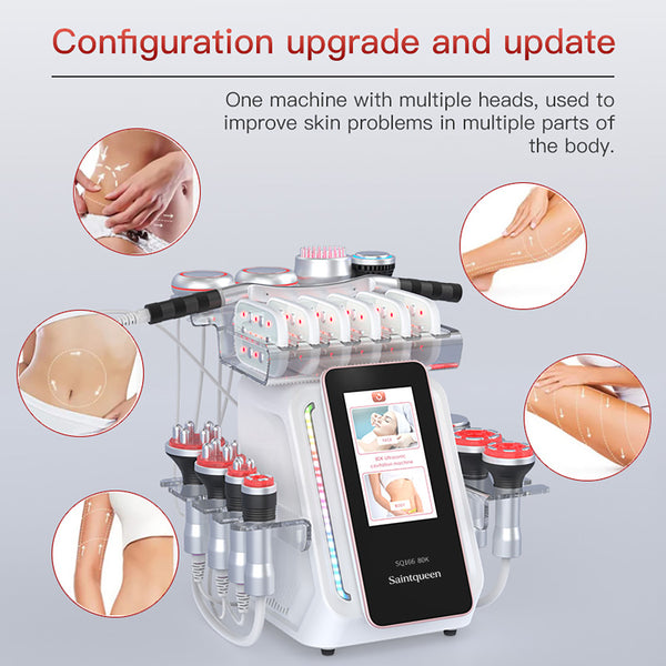 SQ166 Ultra – salongsenhet med 80K kavitation, RF, vakuum och EMS-laserplatta